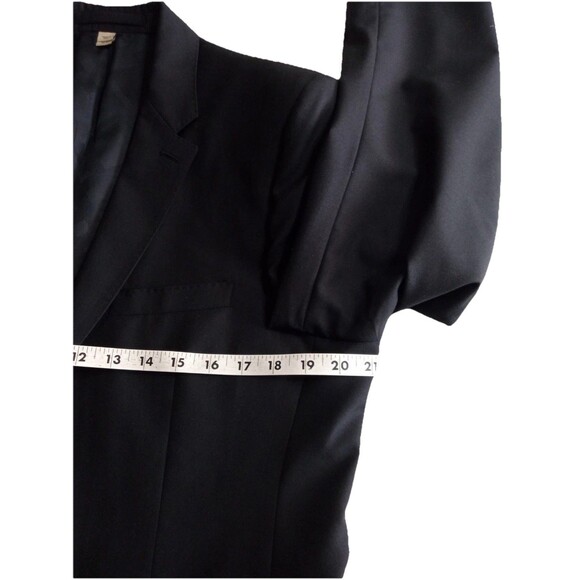 Burberry London Blazer Men's 42 Black Wool Single Breasted Jacket Made In Italy - Picture 9 of 13